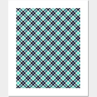 Green And Blue Plaid Posters and Art